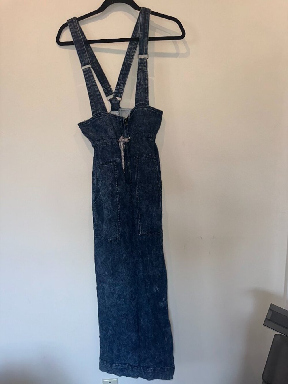 Pilcro and the Letterpress Acid Wash Denim Overalls Jumpsuit